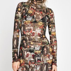 NWOT DollsKill Current Mood Horoscopez Sheer Dress
